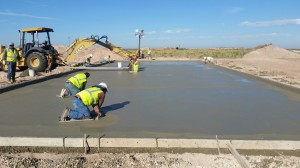 Concrete slab for oil riggers in Hobbs, NM